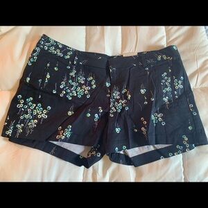 NWT navy blue with flower detailing shorts